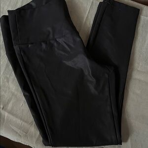 White Birch Black Faux Leather Pants
